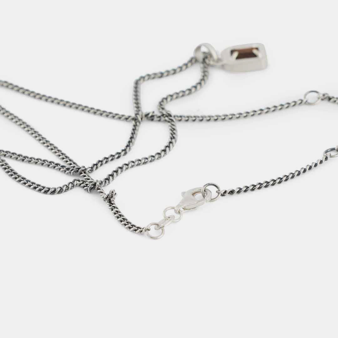 Silver Tigers Eye Blush Necklace