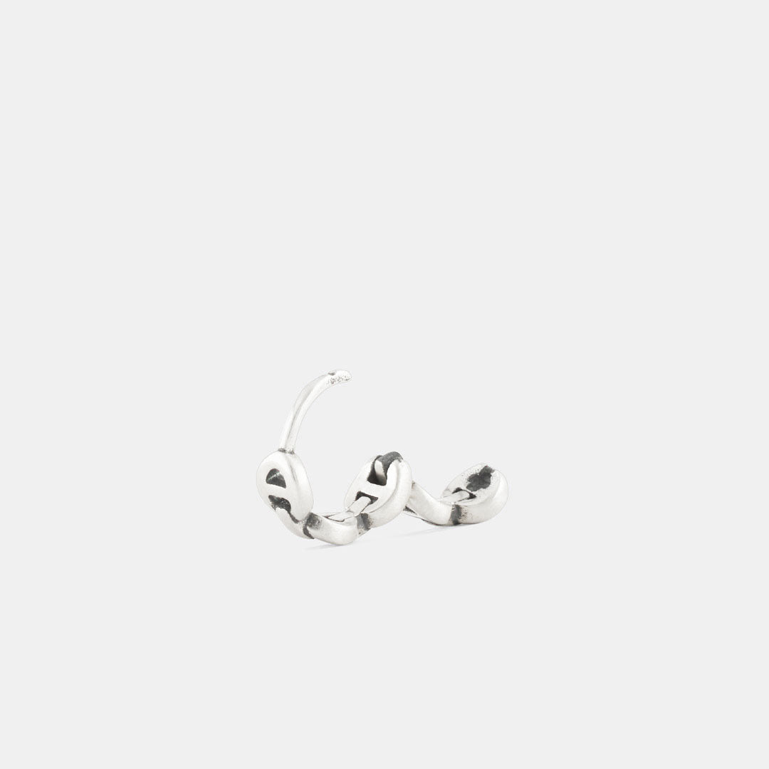 Silver Wanted Hoop Earring