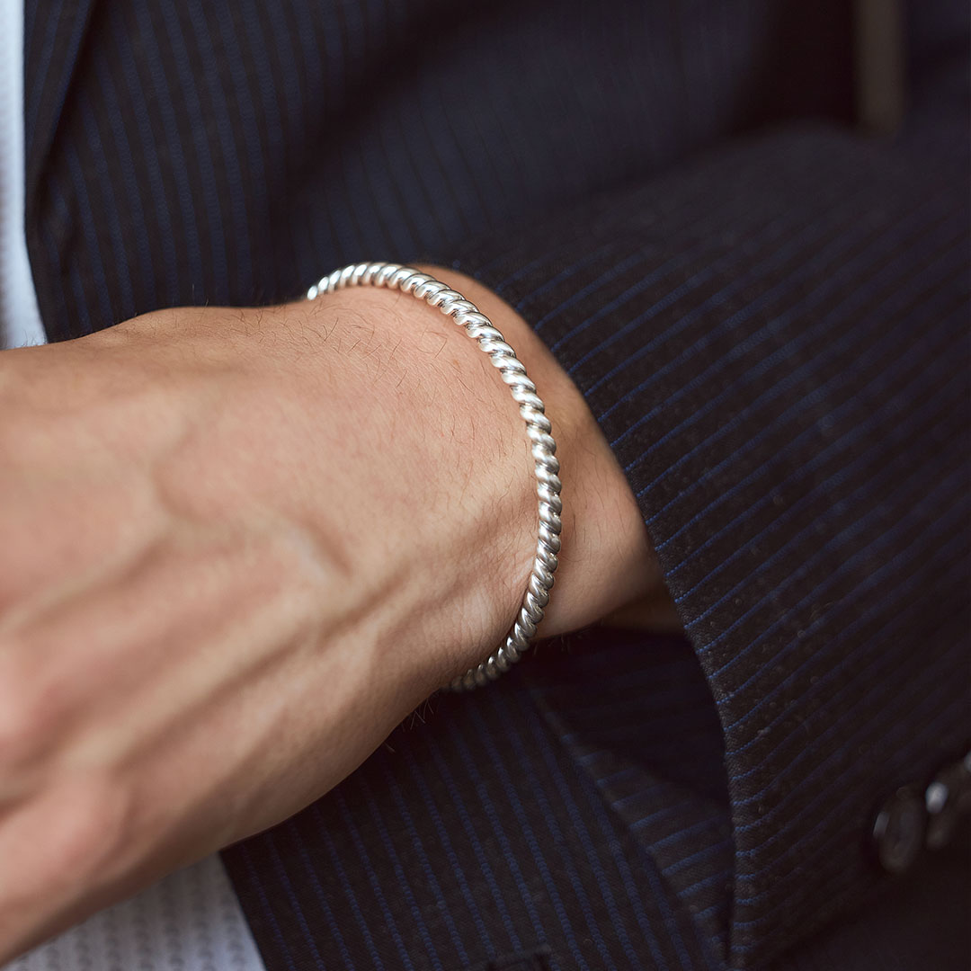 Silver Twist Cuff