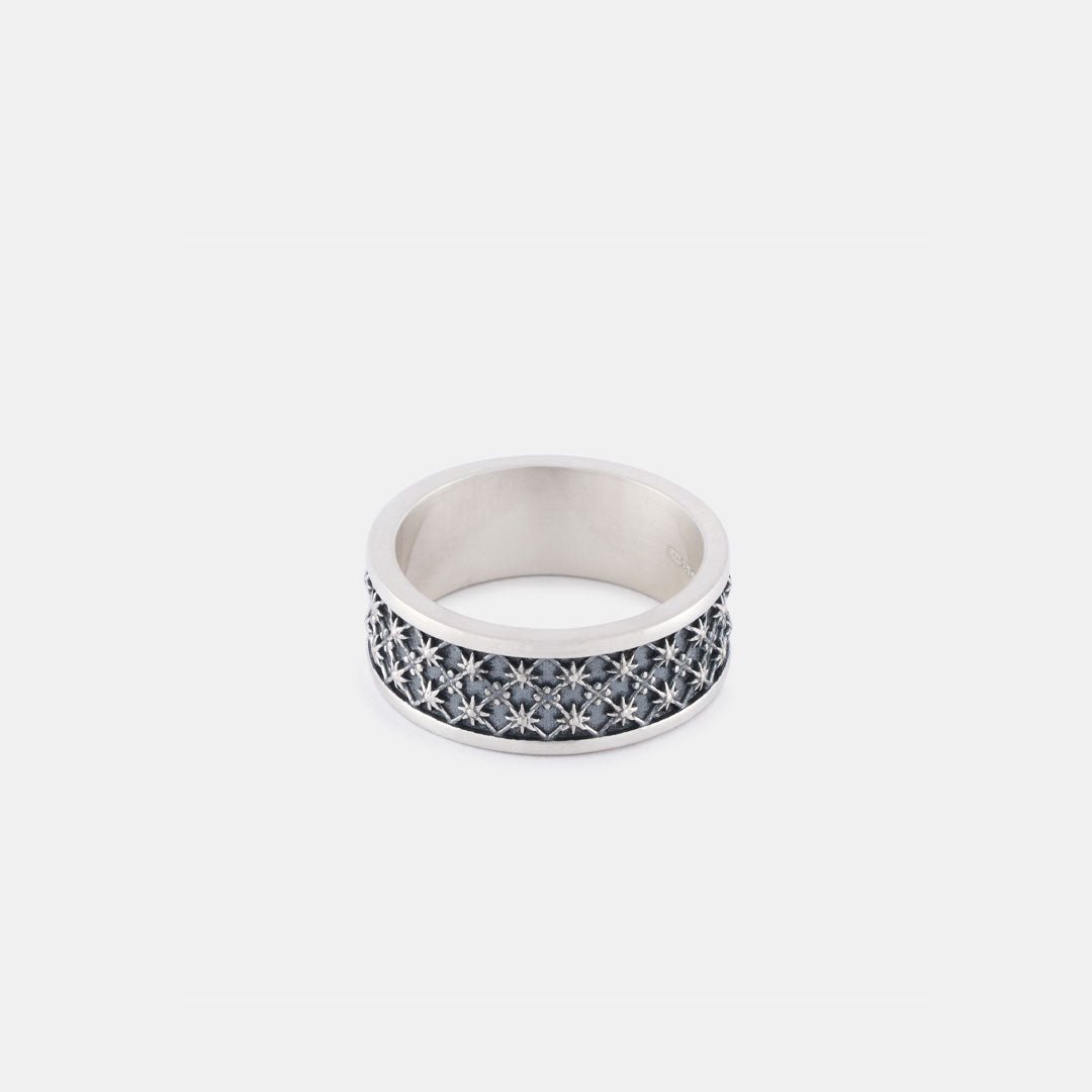 Silver Jacquard Ring