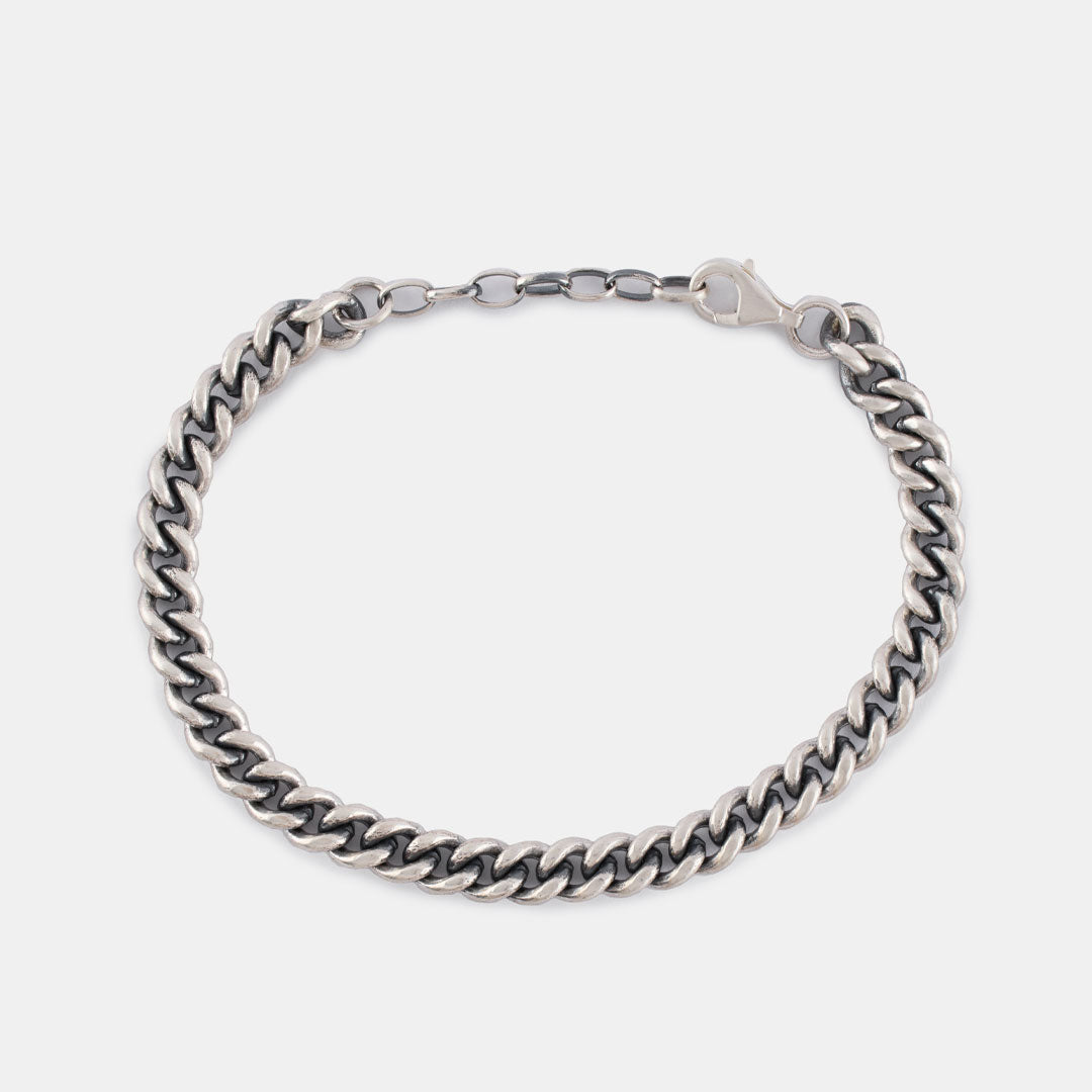 Silver 6mm Curb Bracelet